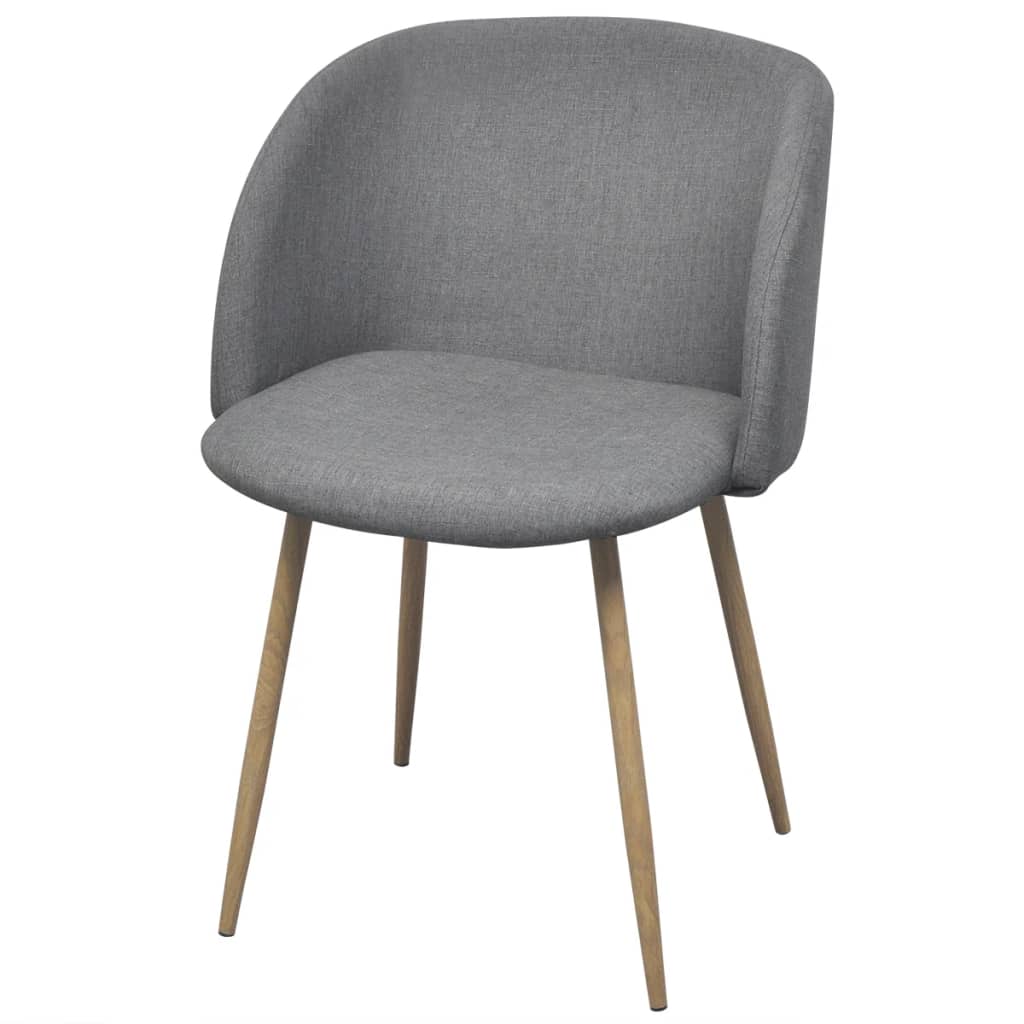 

vidaXL Eetkamerstoelen 4 st stof lichtgrijs
