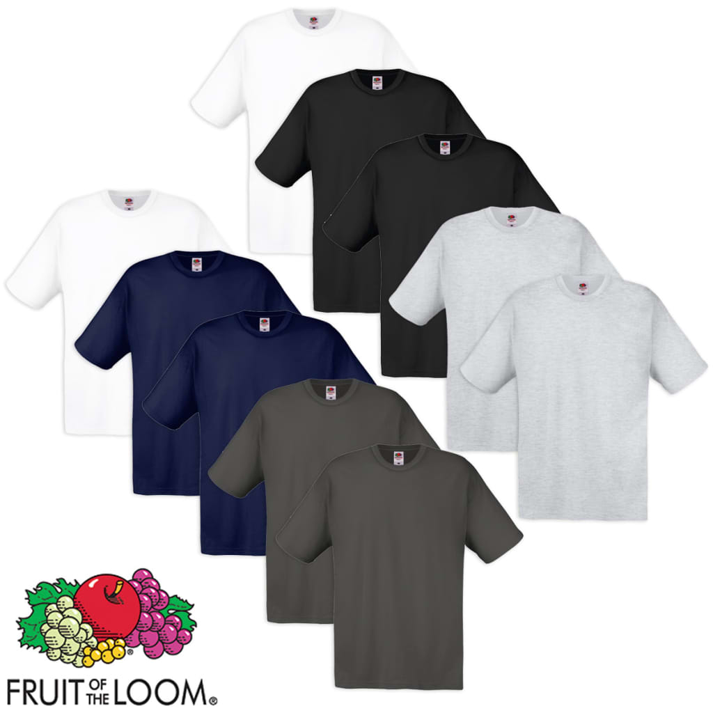 Fruit of the Loom T-paitaa 100% puuvilla 10 kpl Monivärinen