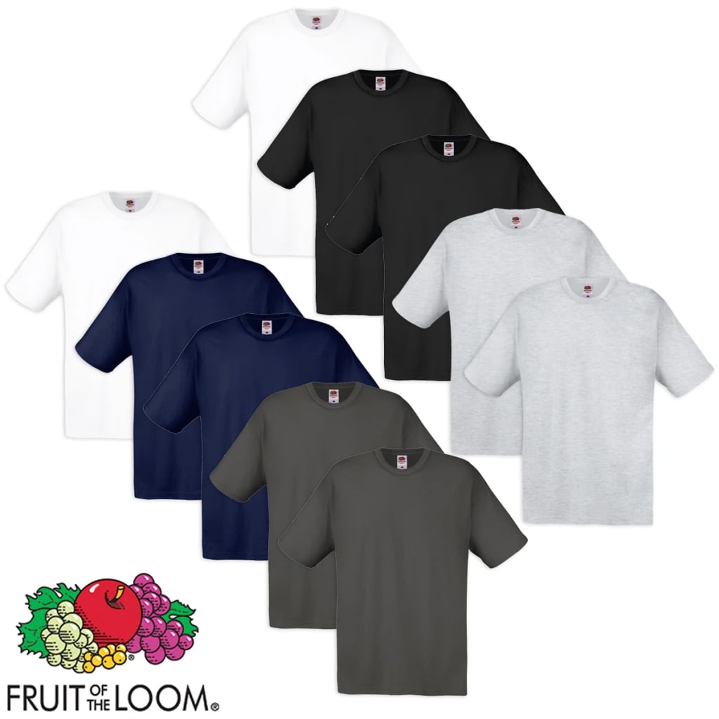 Fruit of the Loom T-paita Puuvilla 10 kpl Monivärinen L