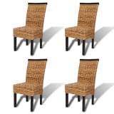 vidaXL Dining Chairs 4 pcs Abaca Brown