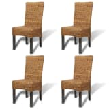 vidaXL Dining Chairs 4 pcs Abaca Brown