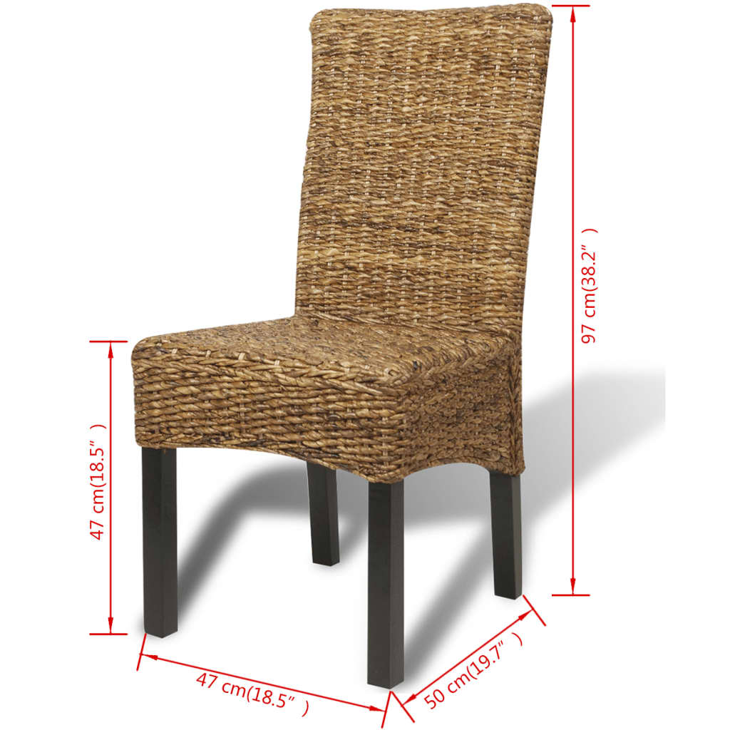 Jídelní židle 6 ks abaka a masivní mangovníkové dřevo
