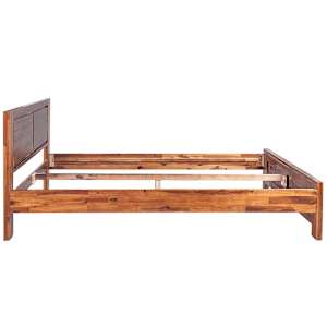Postel s nočními stolky akáciové dřevo hnědé 140 cm - obrázek 5