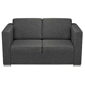 Dvojdílná sada pohovek textil tmavě šedá - obrázek 4