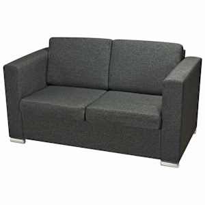 Dvojdílná sada pohovek textil tmavě šedá - obrázek 5