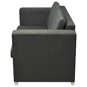 Dvojdílná sada pohovek textil tmavě šedá - obrázek 6
