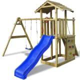 vidaXL Spielturm aus Holz mit Leiter Rutsche Schaukeln 419x350x266 cm