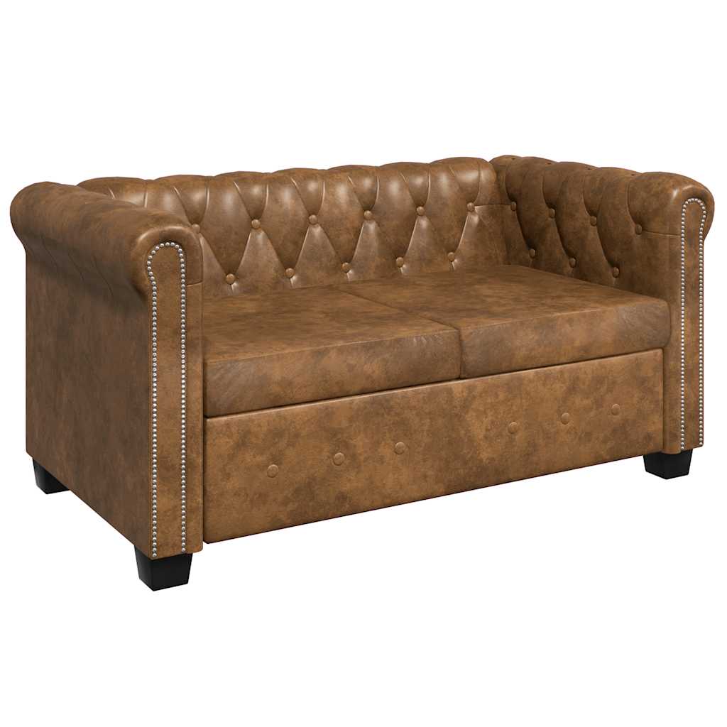 Ensemble De Canapé Chesterfield à 2 Et 3 Places Marron VidaXL 13 width=274