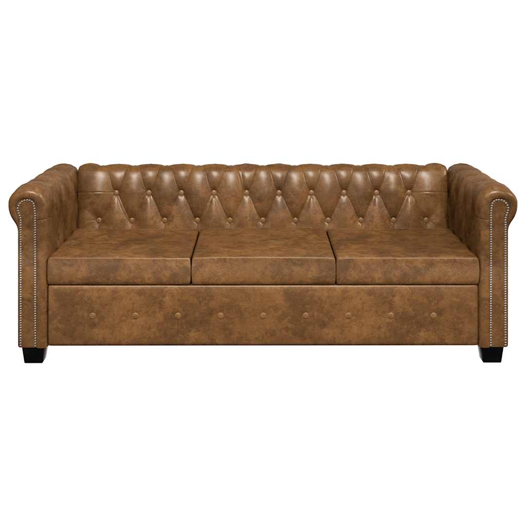 Ensemble De Canapé Chesterfield à 2 Et 3 Places Marron VidaXL 15 width=274