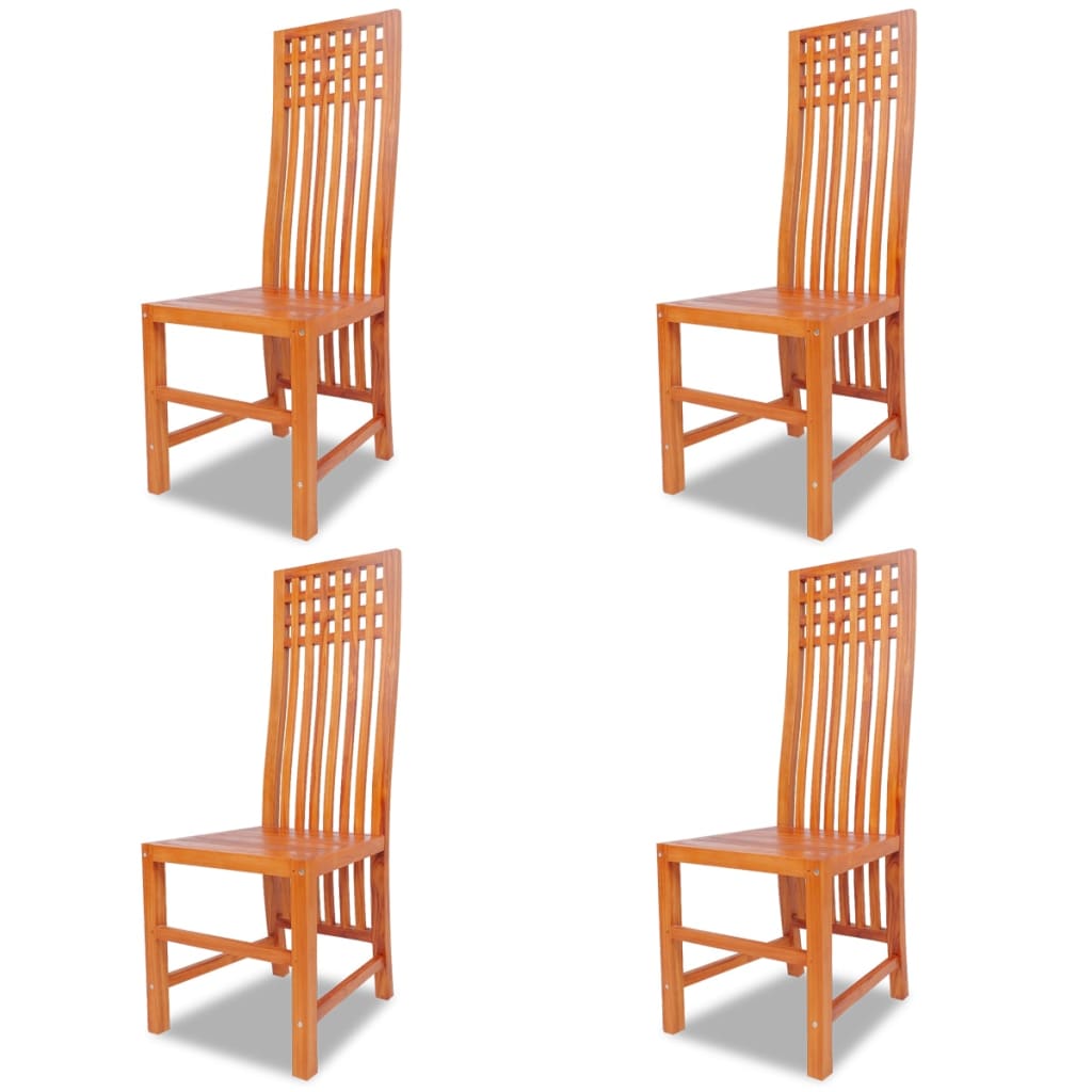 Dining Chairs 4 pcs Solid Teak