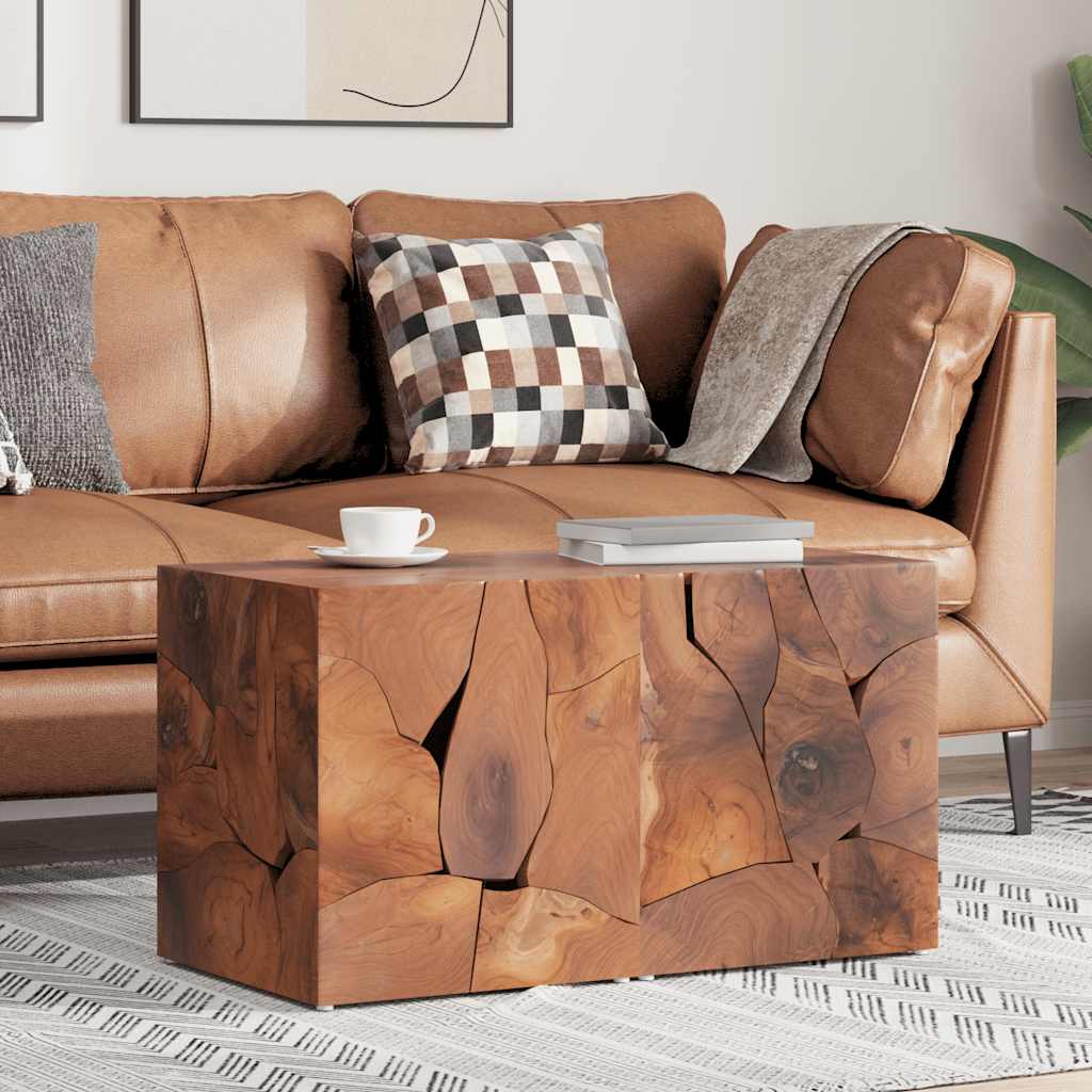 vidaXL Hocker/Couchtisch Massivholz Teak