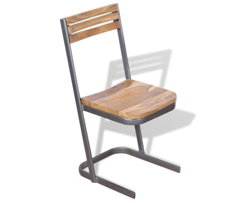 vidaXL Dining Chairs 6 pcs Solid Teak Wood