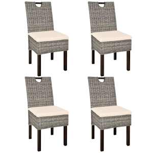 Stol za Jedilnico 4 kosi Kubu Ratan in Mangov Les