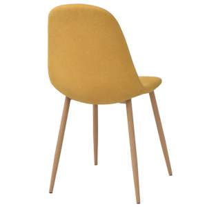 Jídelní židle 6 ks žluté textil - obrázek 4