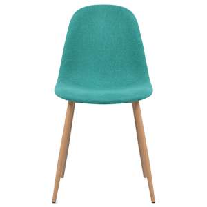 Jídelní židle 6 ks zelené textil - obrázek 3