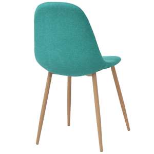 Jídelní židle 6 ks zelené textil - obrázek 4