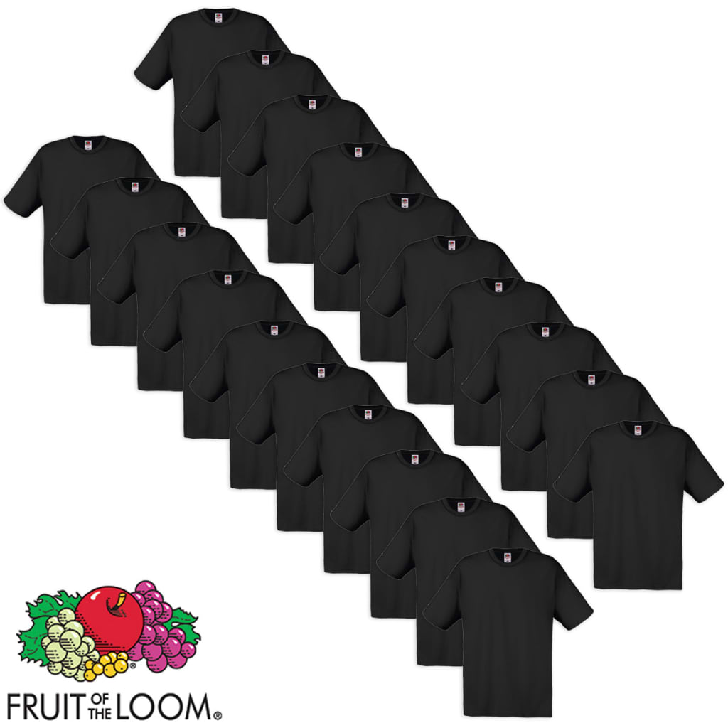 Fruit of the Loom T-paita Puuvilla 20 kpl Musta XXL