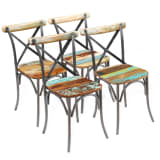 vidaXL Dining Chairs 4 pcs Solid Reclaimed Wood 20"x20.5"x33"