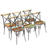 vidaXL Dining Chairs 6 pcs Solid Reclaimed Wood 20"x20.5"x33"