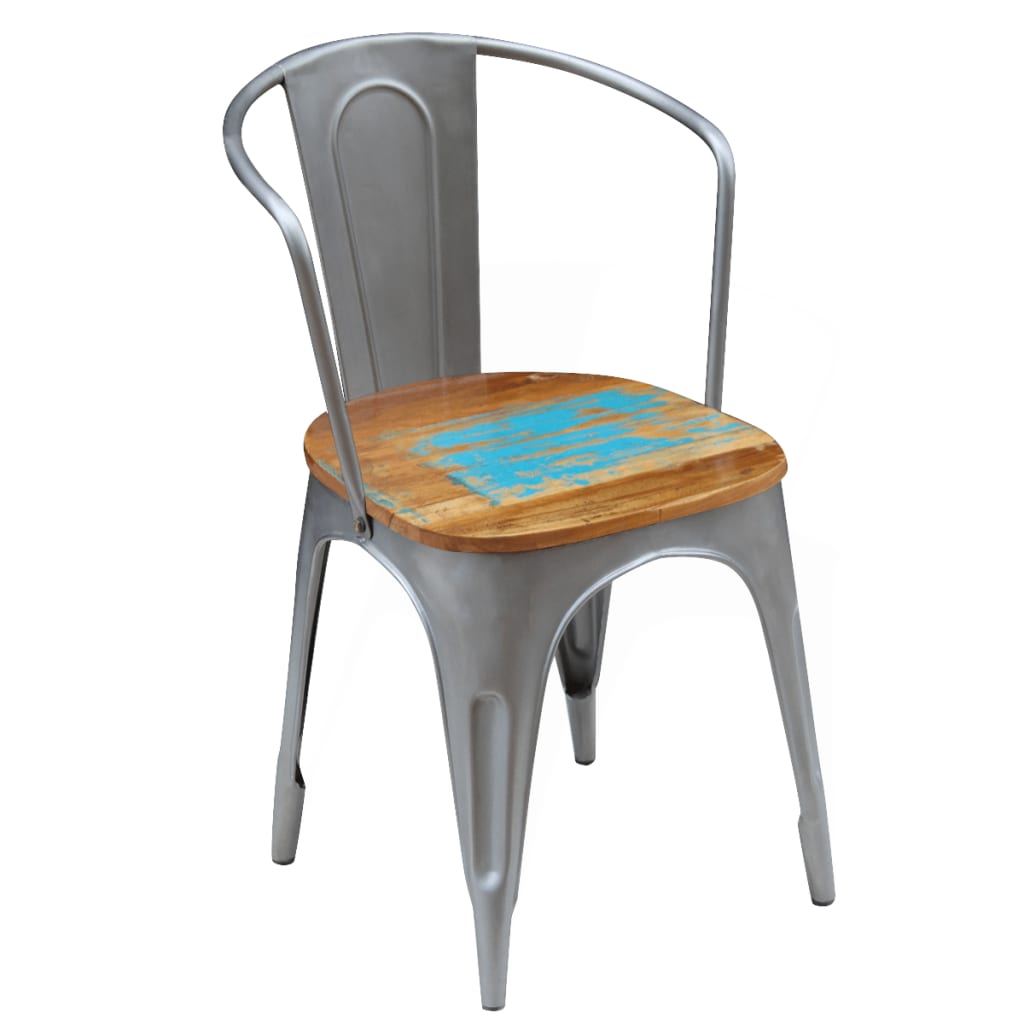 vidaXL Valgomojo kėdės, 6vnt., perdirbtos medienos masyvas