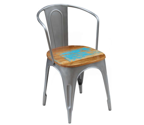 vidaXL Valgomojo kėdės, 6vnt., perdirbtos medienos masyvas