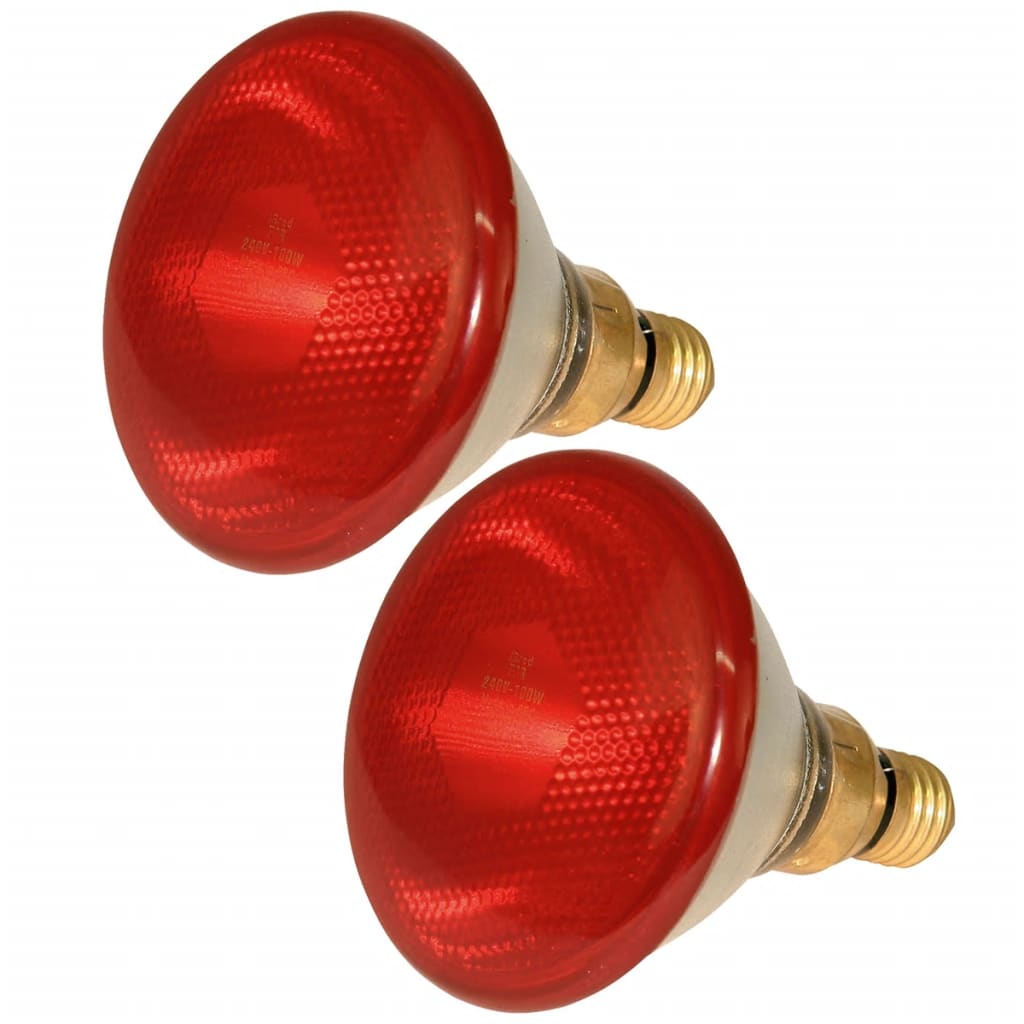 

Kerbl Infrarood warmtelampen 100 W rood 2 st