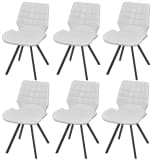 vidaXL Dining Chairs 6 pcs Artificial Leather White