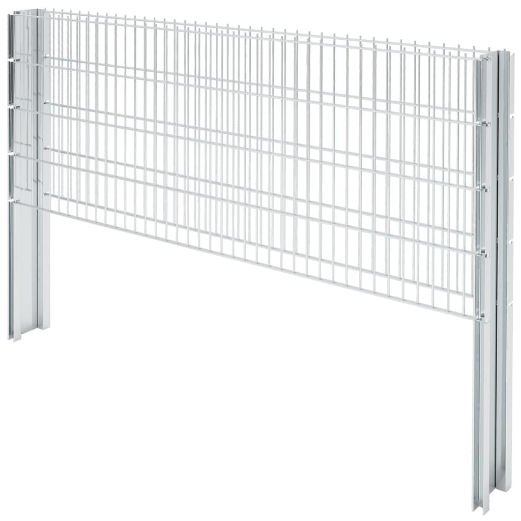 

vidaXL Schanskorf dubbelstaafmat 2,008x0,83 m 6m (lengte) staal zilver