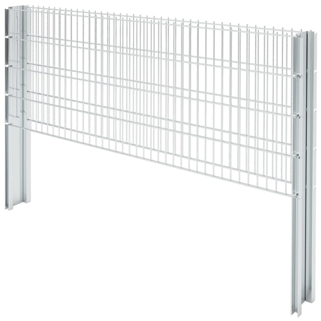 

vidaXL Schanskorf dubbelstaafmat 2,008x0,83 m 8m (lengte) staal zilver