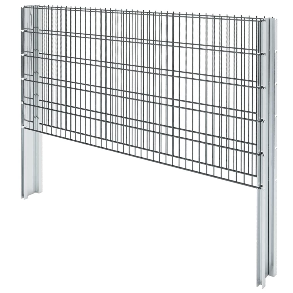 

vidaXL Schanskorf dubbelstaafmat 2,008x1,03 m 16m (lengte) staal grijs