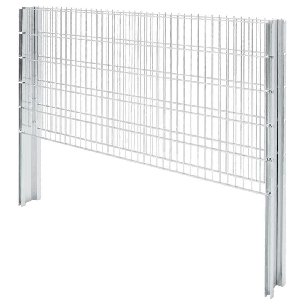 

vidaXL Schanskorf dubbelstaafmat 2,008x1,03m 16m (lengte) staal zilver