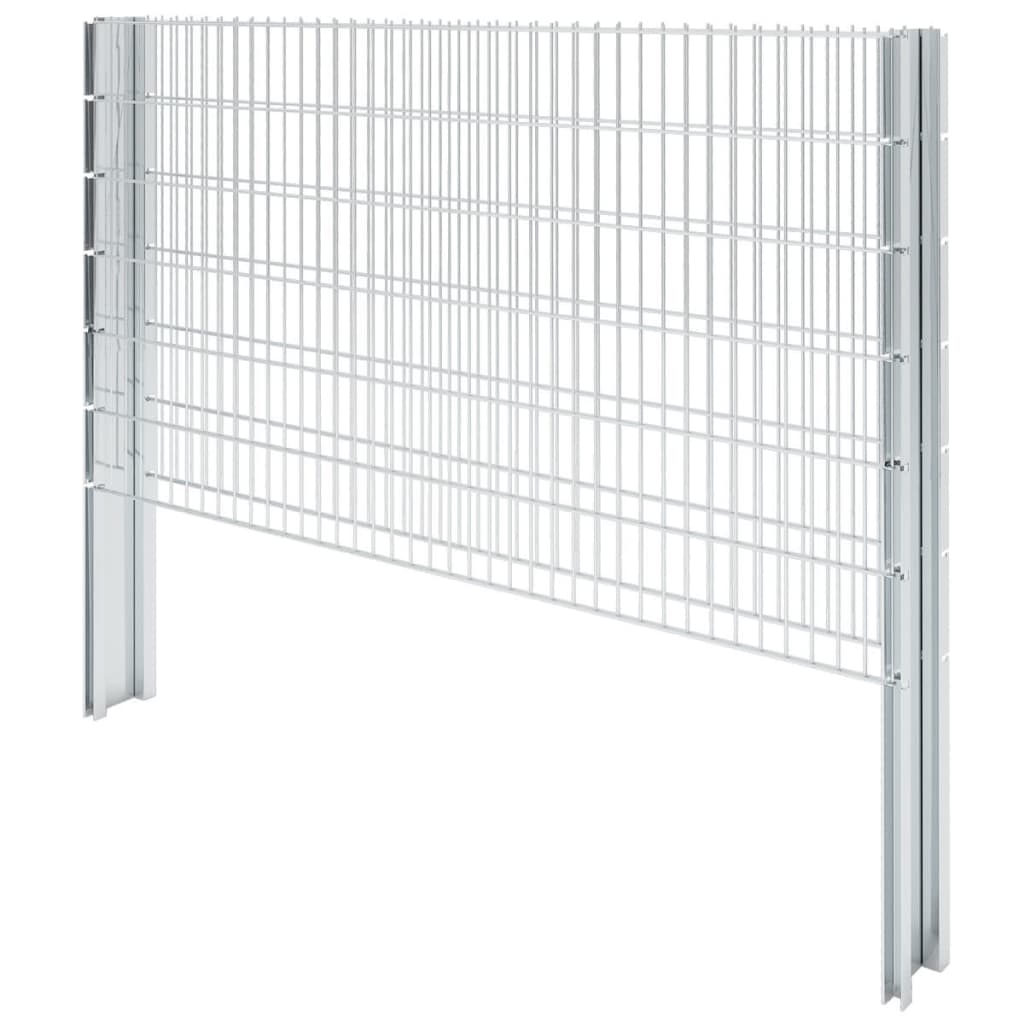 

vidaXL Schanskorf dubbelstaafmat 2,008x1,23m 10m (lengte) staal zilver