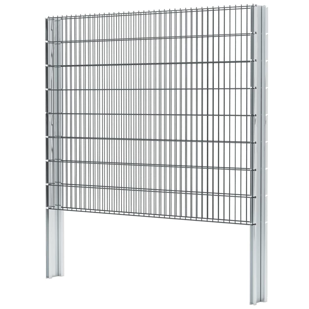 

vidaXL Schanskorf dubbelstaafmat 2,008x1,63 m 16m (lengte) staal grijs