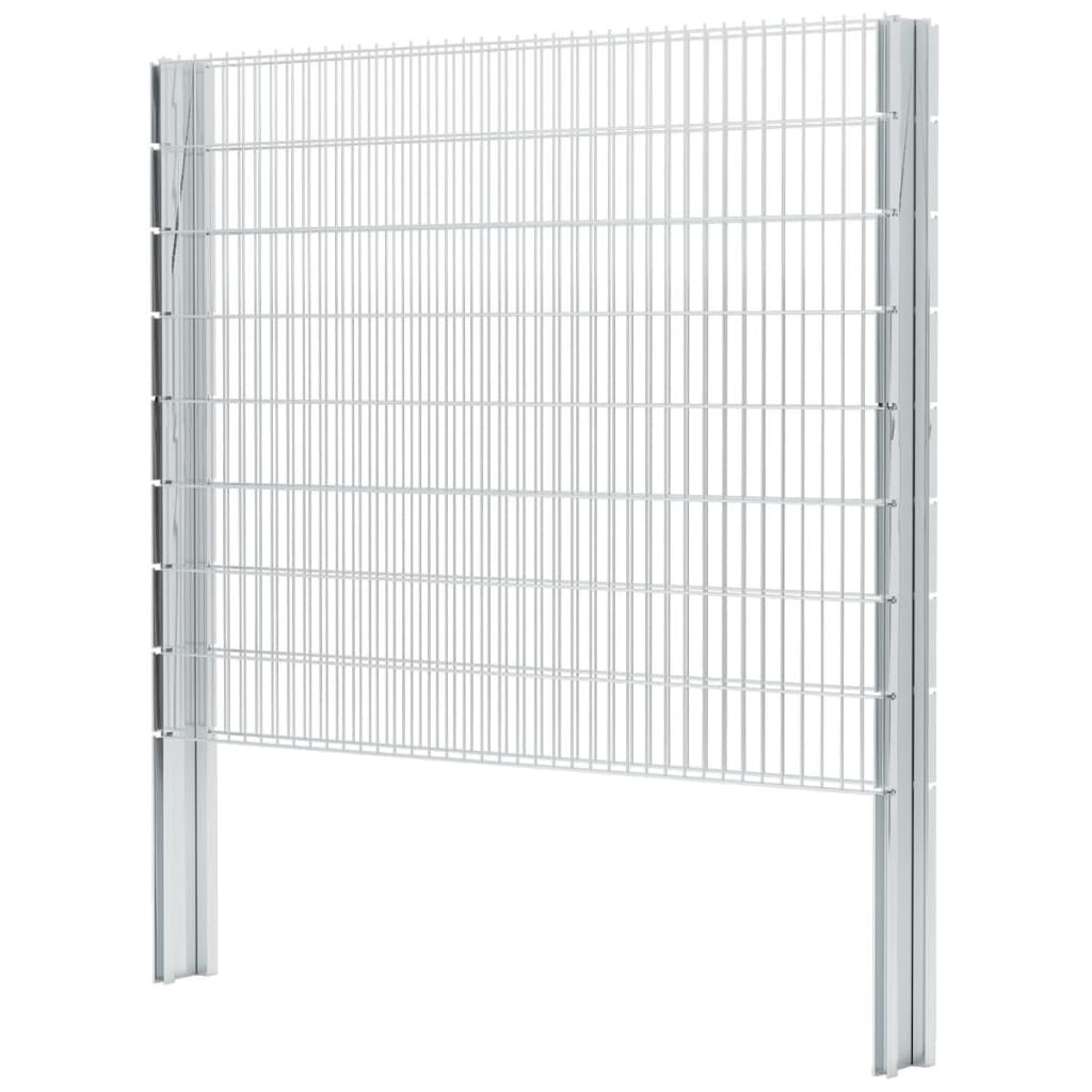 

vidaXL Schanskorf dubbelstaafmat 2,008x1,63m 16m (lengte) staal zilver