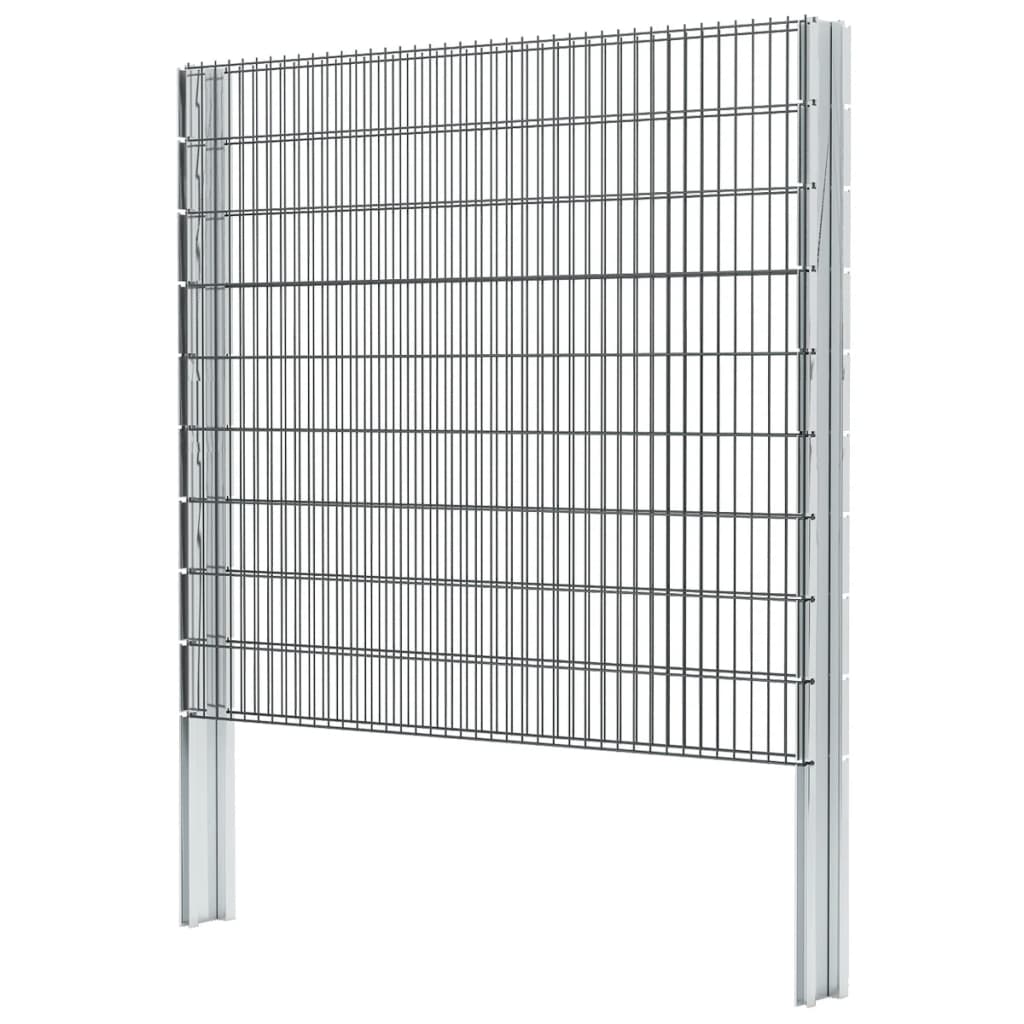 

vidaXL Schanskorf dubbelstaafmat 2,008x1,83 m 2 m (lengte) staal grijs