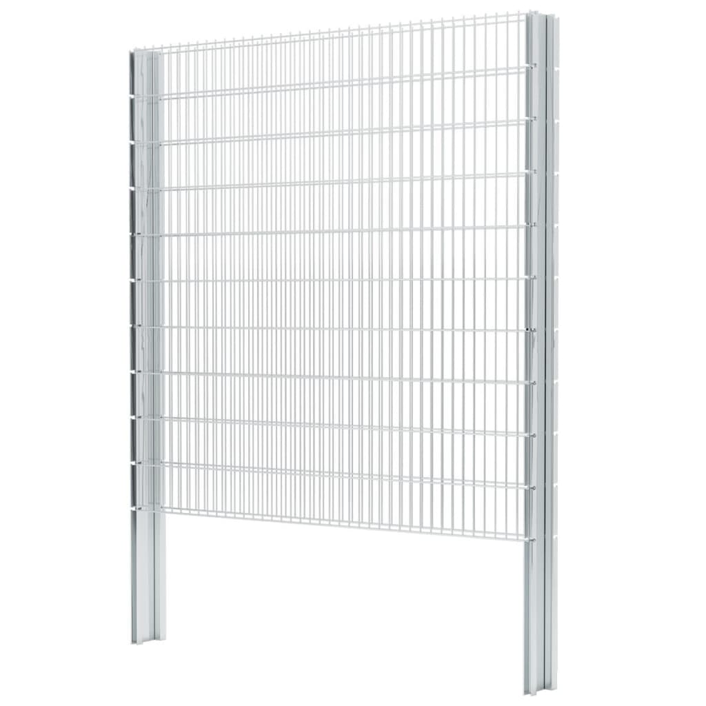 

vidaXL Schanskorf dubbelstaafmat 2,008x2,03m 20m (lengte) staal zilver