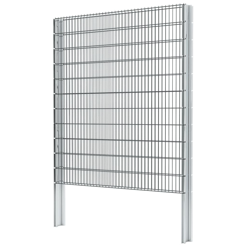 

vidaXL Schanskorf dubbelstaafmat 2,008x2,23 m 20m (lengte) staal grijs