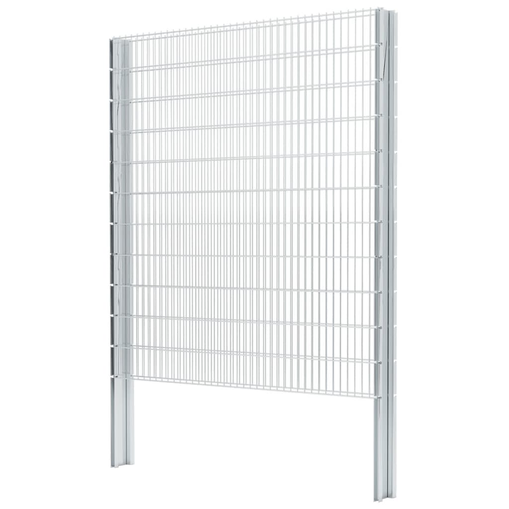 

vidaXL Schanskorf dubbelstaafmat 2,008x2,23m 20m (lengte) staal zilver