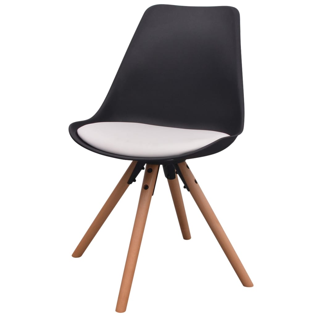 

vidaXL Eetkamerstoelen 6 st kunstleer zwart en wit