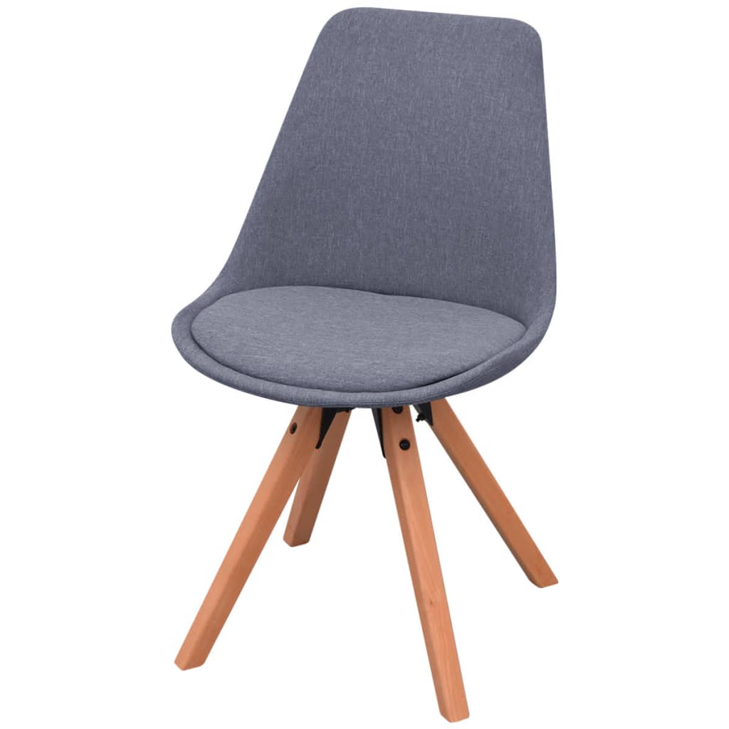 

vidaXL Eetkamerstoelen 6 st stof lichtgrijs