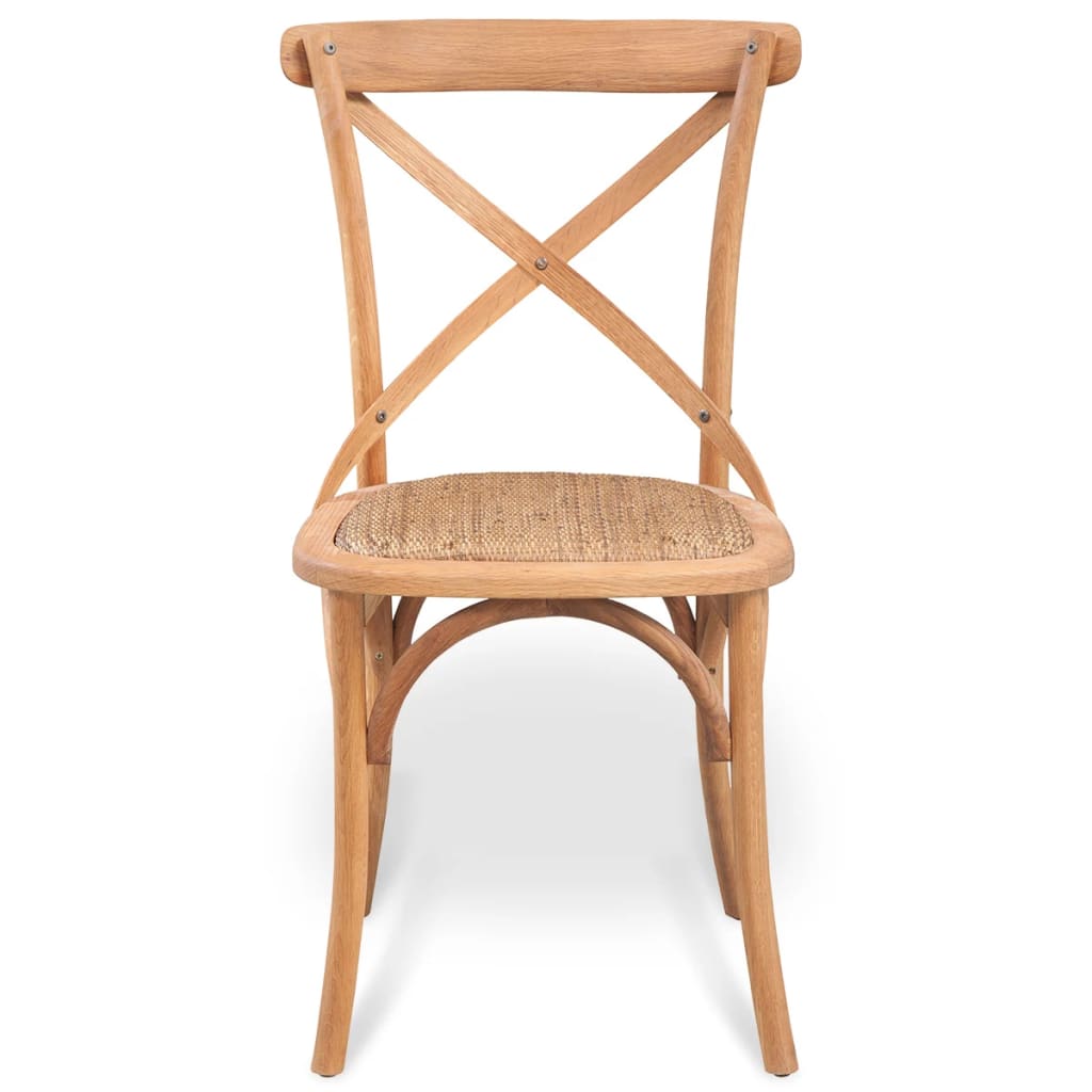 

vidaXL Eetkamerstoelen 4 st massief eikenhout