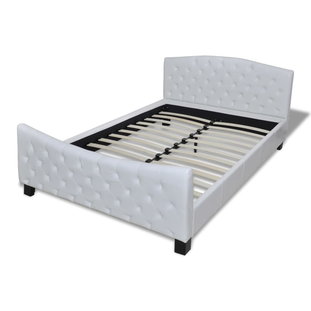 

vidaXL Bed met matras kunstleer wit 180x200 cm