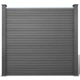 vidaXL Panneau de clôture de jardin 3 pcs Bois composite Gris 538 cm
