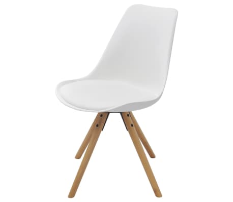 vidaXL Eetkamerstoelen 6 st kunstleer wit