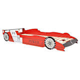 vidaXL Cama carro de corrida para crianças 90x200 cm vermelho