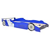 vidaXL Cama carro de corrida para crianças 90x200 cm azul