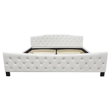 vidaXL Cama de casal com colchão de espuma memória branco 180x200cm[4/11]