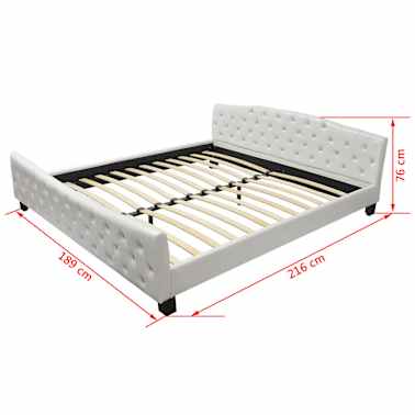 vidaXL Cama de casal com colchão de espuma memória branco 180x200cm[11/11]