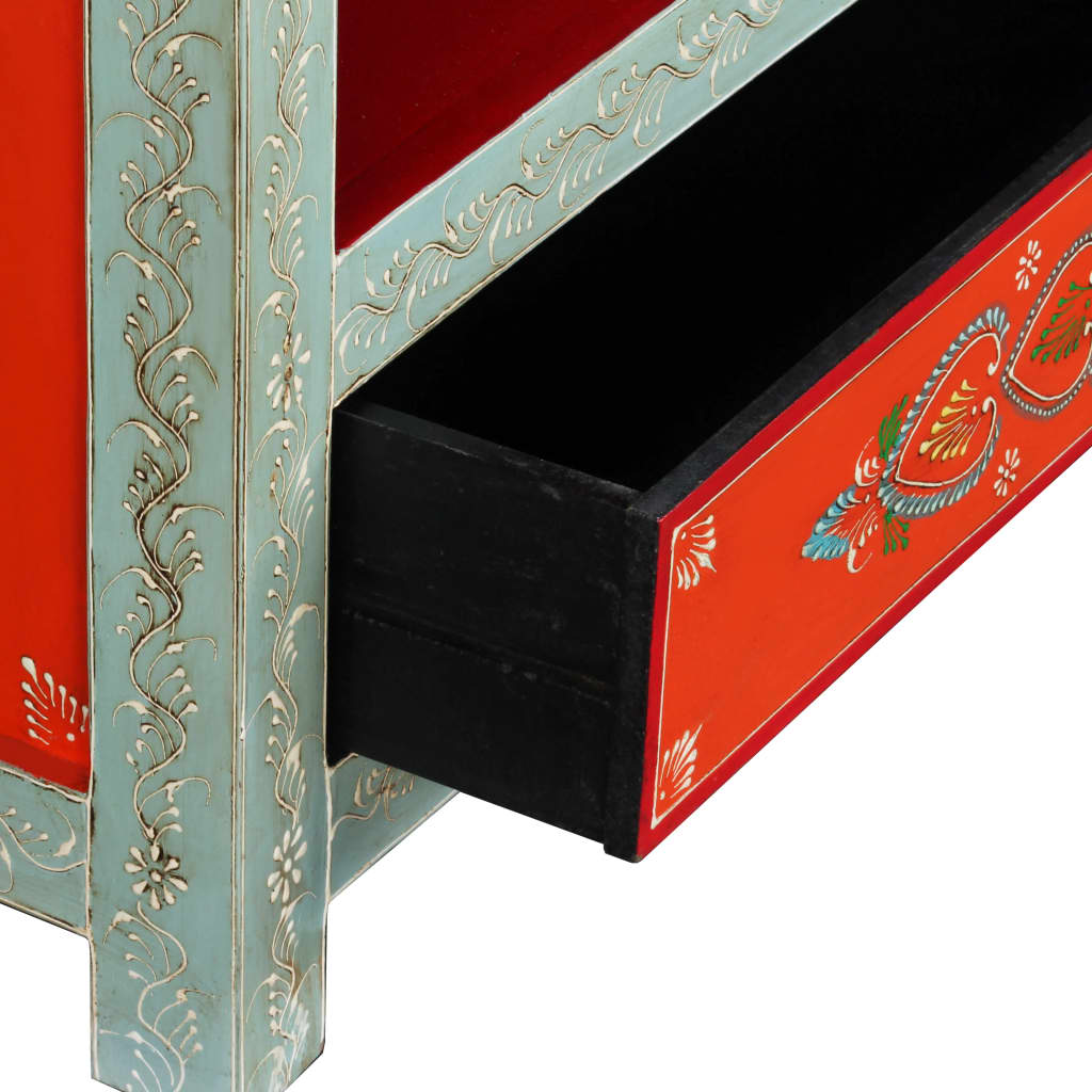  TV stolík z mangového dreva, ručne maľovaný