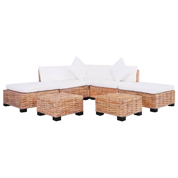 vidaXL diivanikomplekt 18 osa, naturaalne rotang